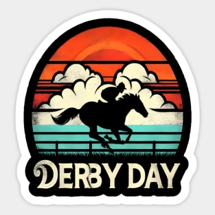 Cute Horse 150th Derby Day 2024 Horse racing Fascinator Sticker